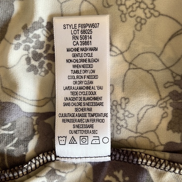 Tahari A-Line Dress Brown Cream Size M Medium NWOT - Picture 10 of 13